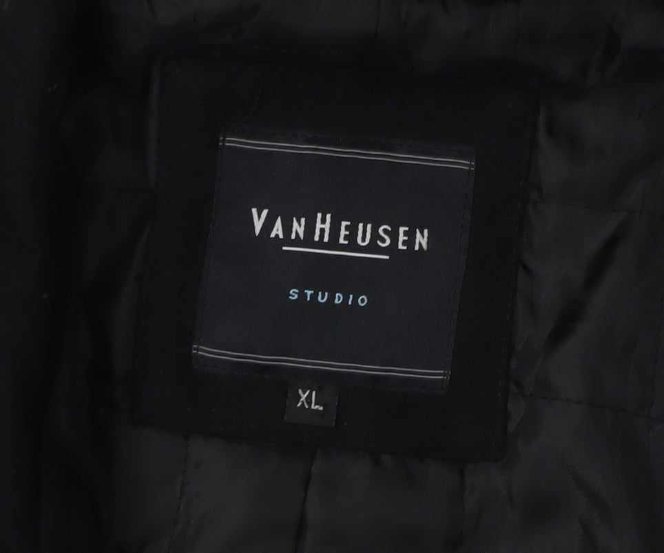 Van Heusen Men's Black XL Overcoat