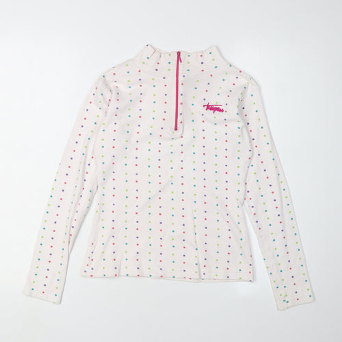 Trespass Girls Multicoloured Polka Dot Full Zip Cotton Sweatshirt