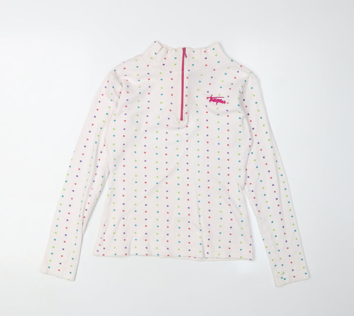 Trespass Girls Multicoloured Polka Dot Full Zip Cotton Sweatshirt