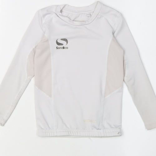 Sondico Boys White Football Jersey, 3-4 Years, Long Sleeve