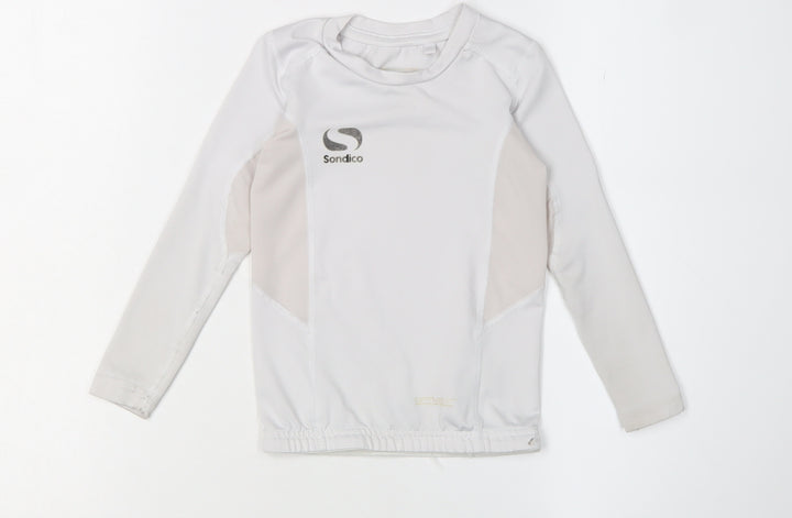 Sondico Boys White Football Jersey, 3-4 Years, Long Sleeve