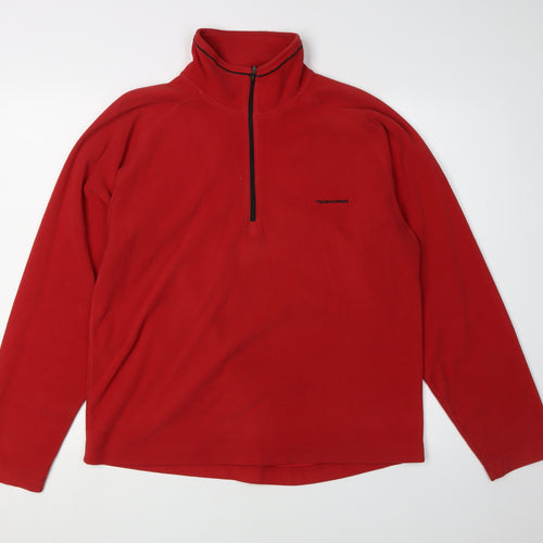 Craghoppers Men's Red 1/2 Zip Fleece Sweatshirt S