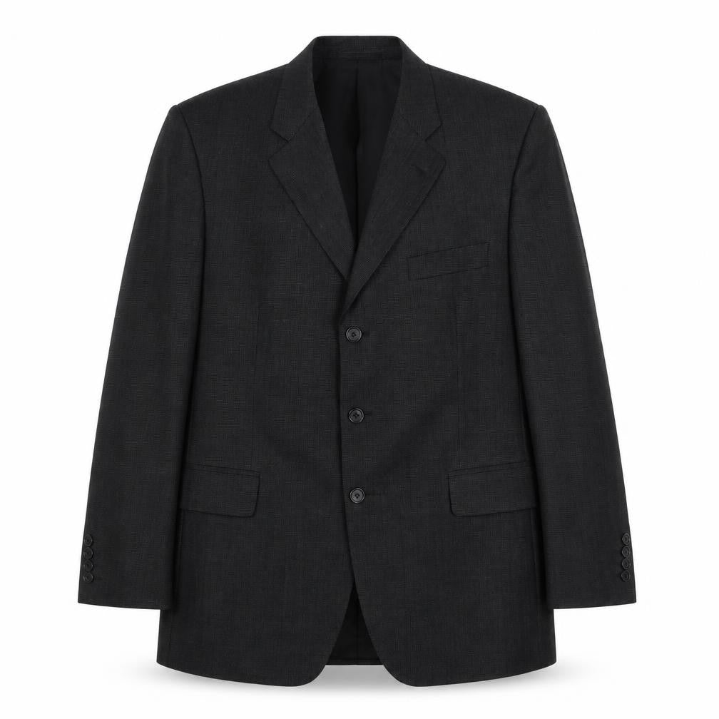 Aquascutum Men's Black Blazer - 42S Notch Lapel Formal
