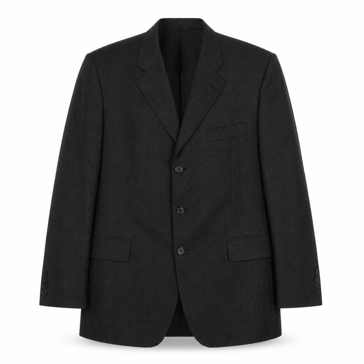 Aquascutum Men's Black Blazer - 42S Notch Lapel Formal
