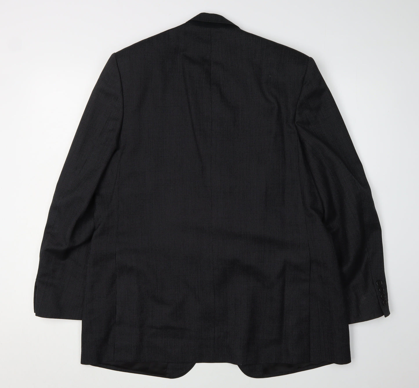 Aquascutum Men's Black Blazer - 42S Notch Lapel Formal