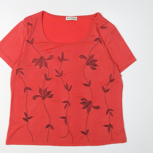 Windsmoor Women's Red Floral T-Shirt, Size M, Casual Style