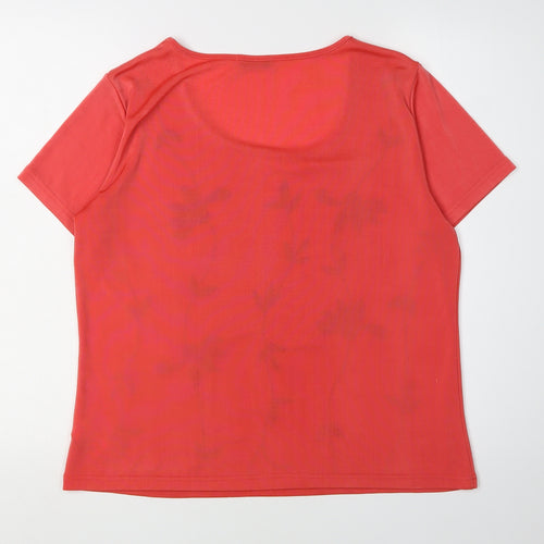 Windsmoor Women's Red Floral T-Shirt, Size M, Casual Style