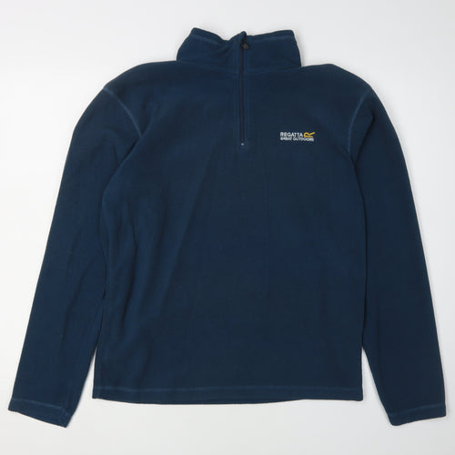 Regatta Men's Blue Fleece 1/4 Zip Sweatshirt Size S