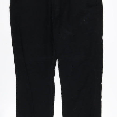 Marks and Spencer Men's Black Regular Trousers, Size 38