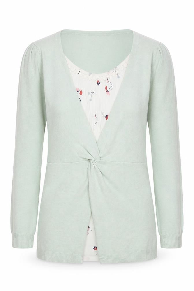 RJR. John Rocha Women's Green Cardigan V-Neck Size 12