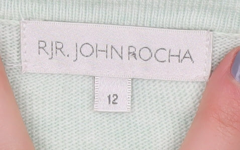 RJR. John Rocha Women's Green Cardigan V-Neck Size 12