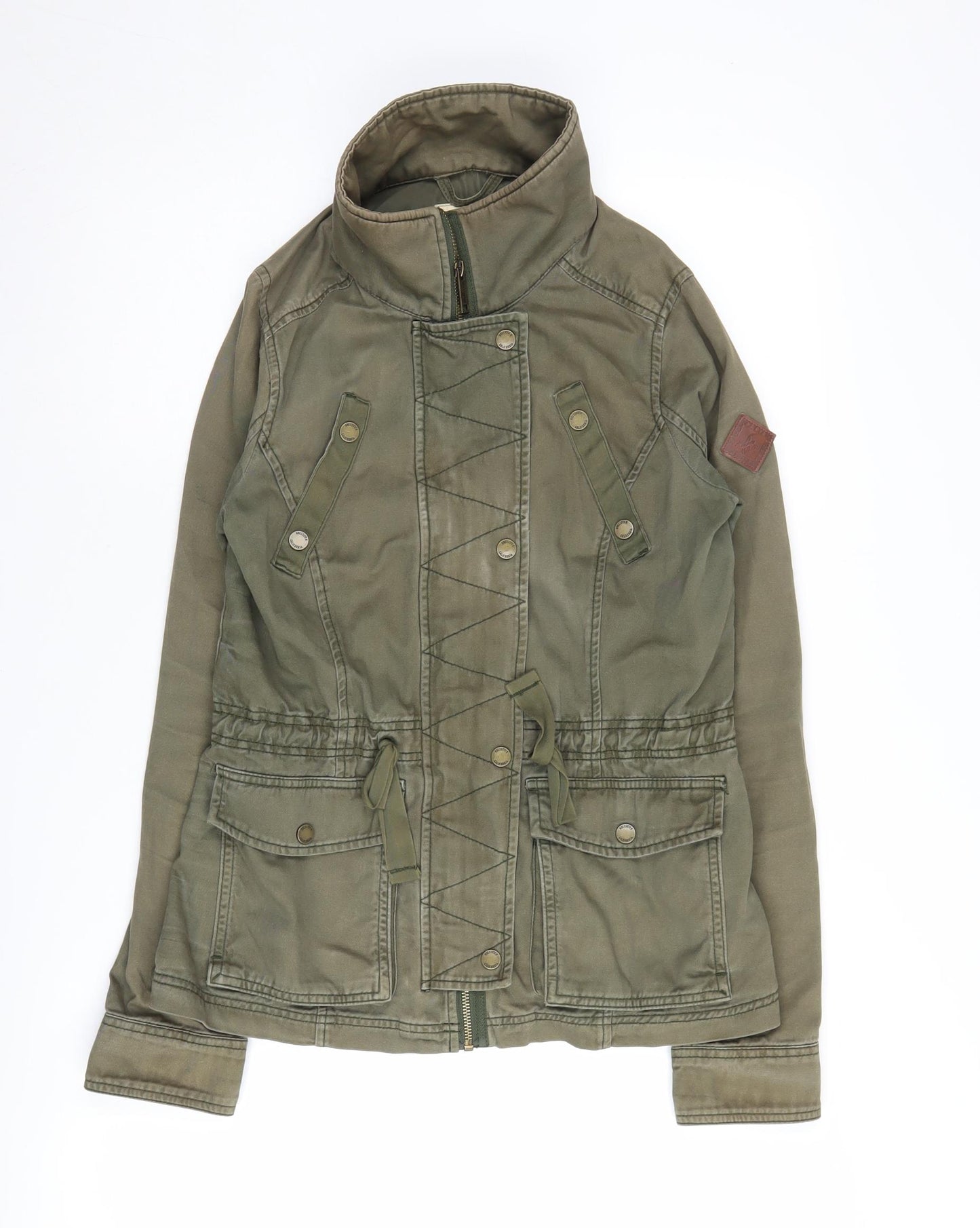 Hollister Women's Green Military Jacket M