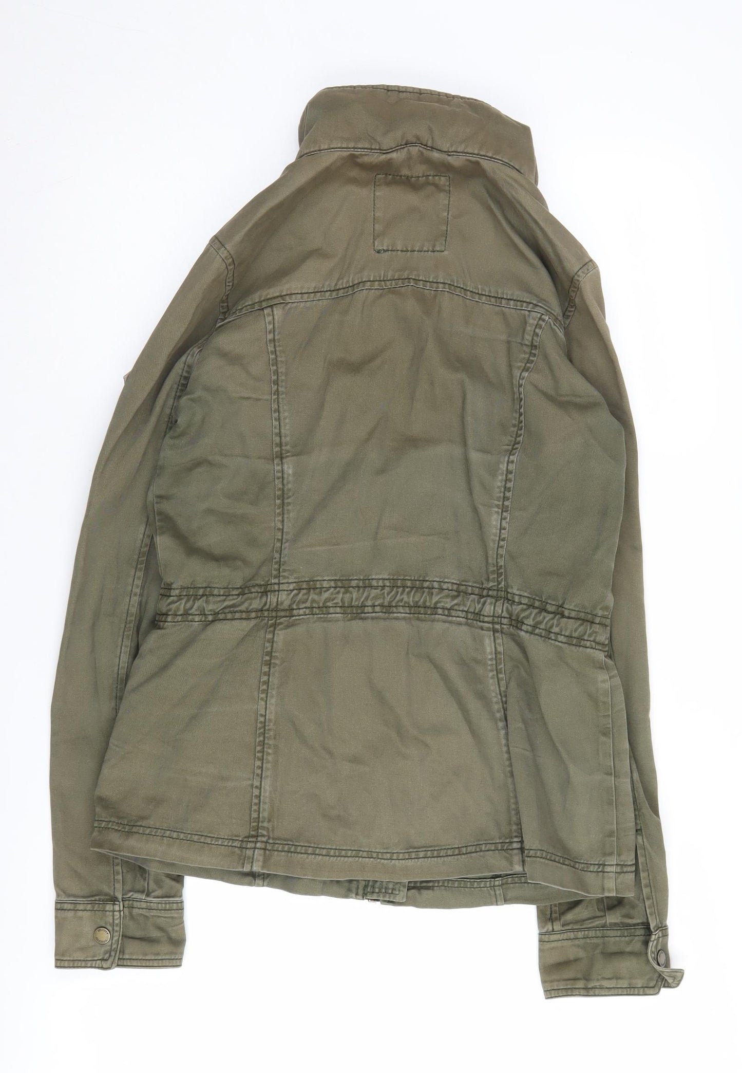 Hollister Women's Green Military Jacket M