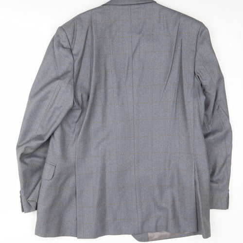 Magee Men's Grey Check Blazer, 40S, Classic Fit