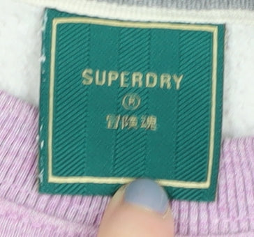 Superdry Women’s Purple Sweatshirt Size 8 Pullover Crew Neck