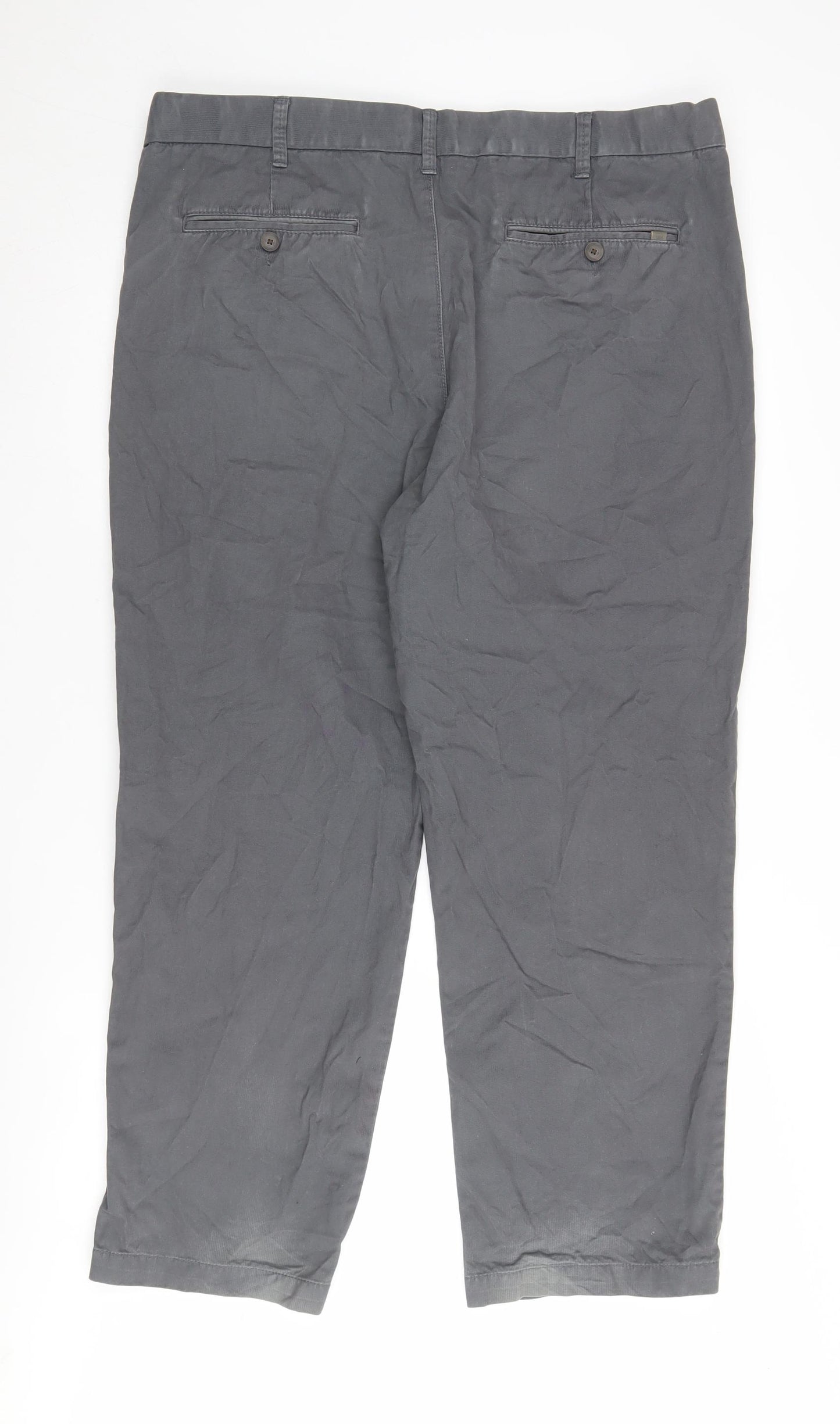 Marks and Spencer Men's Grey Chino Trousers Size 40