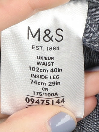 Marks and Spencer Men's Grey Chino Trousers Size 40