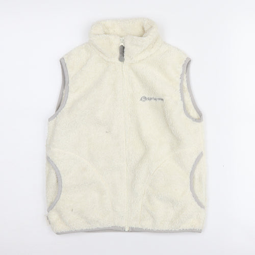 Sprayway Girls Ivory Fleece Gilet, Size 6-7, Casual Waistcoat