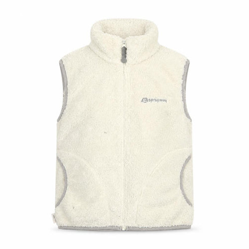 Sprayway Girls Ivory Fleece Gilet, Size 6-7, Casual Waistcoat