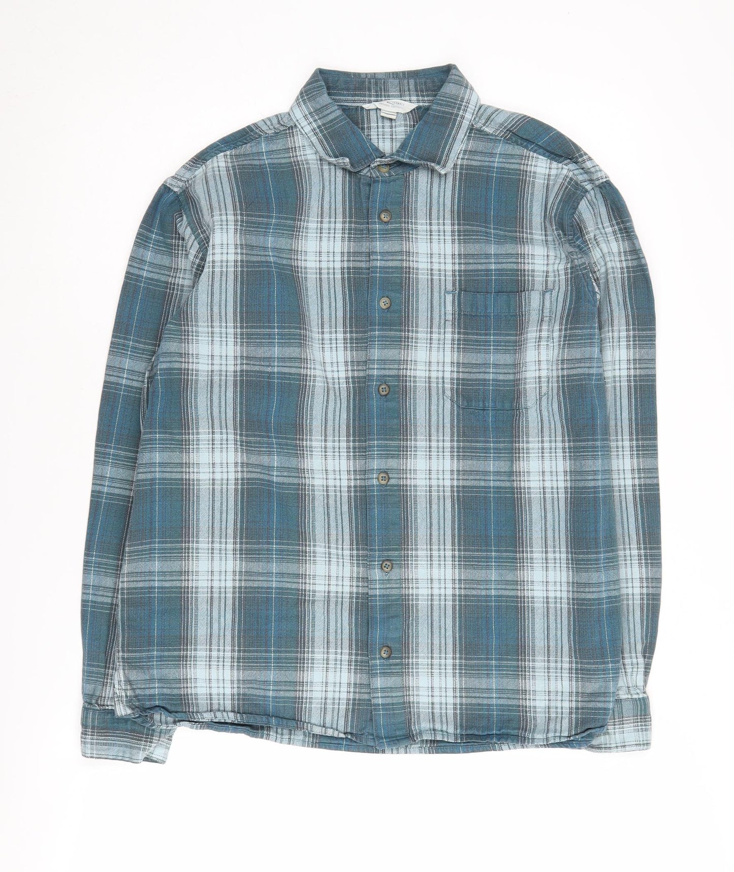 Seasalt Cornwall Men's Blue Plaid Casual Shirt M