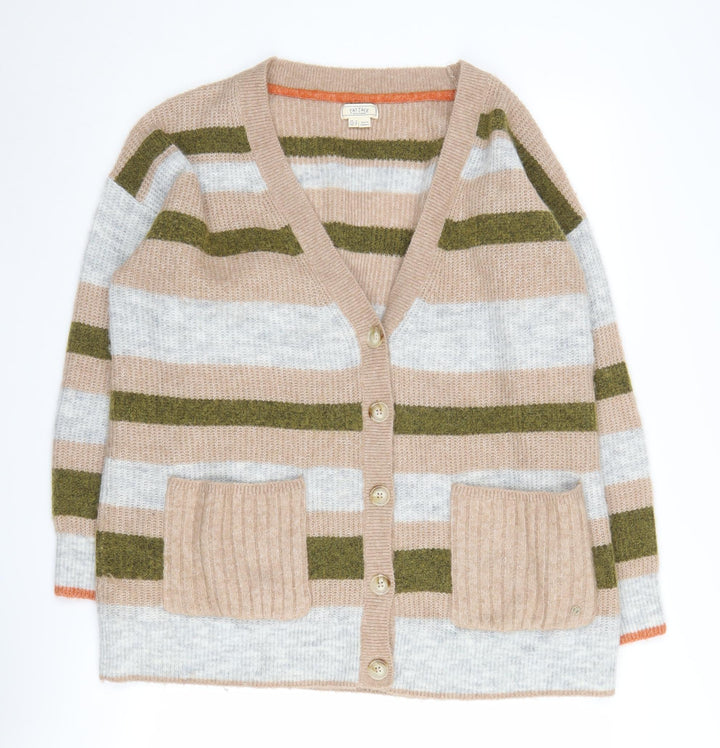 Fat Face Women's Multicoloured Striped Cardigan 14
