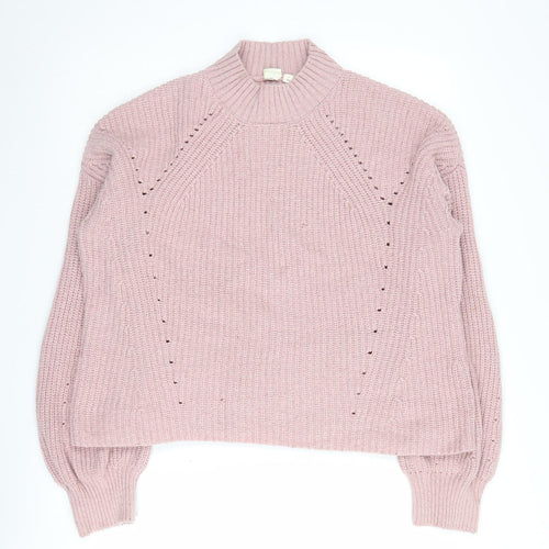GAP Women's Pink Mock Neck Pullover Sweater L