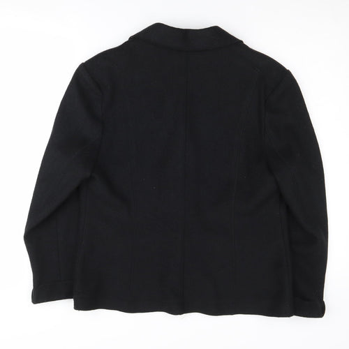 Oscar B. Women's Black Wool Blend Blazer - Size 16