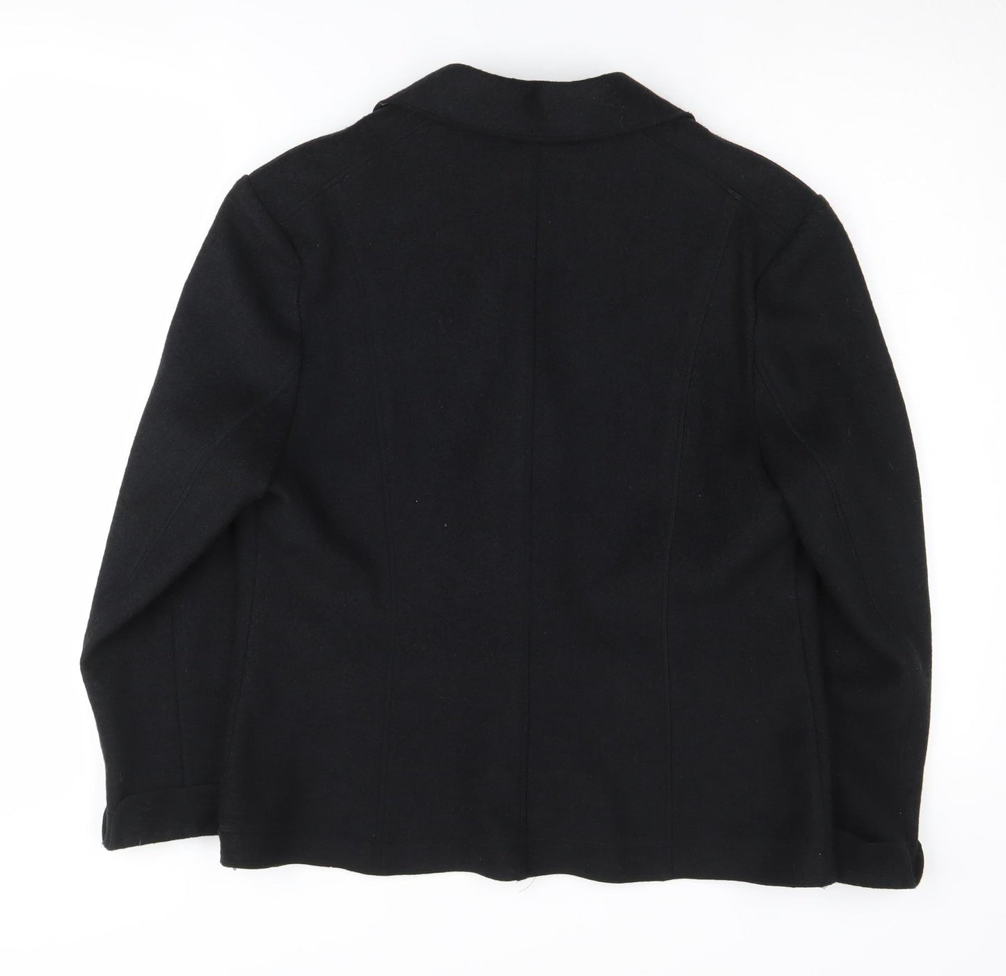 Oscar B. Women's Black Wool Blend Blazer - Size 16