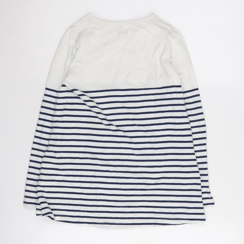 Mini Boden Teens White Striped T-Shirt - Size 12