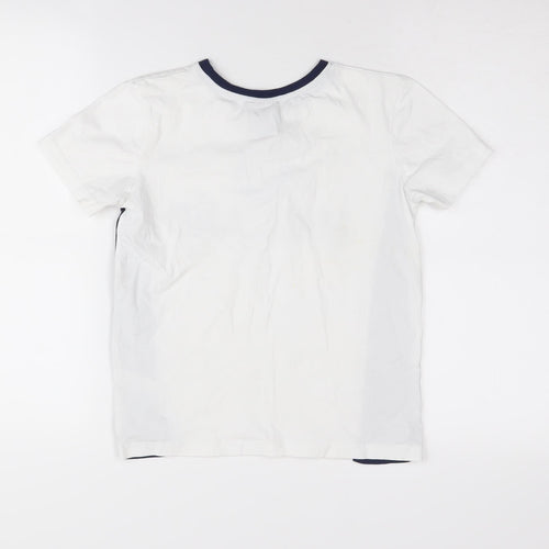 Boys White England Graphic T-Shirt, 10-11 Years
