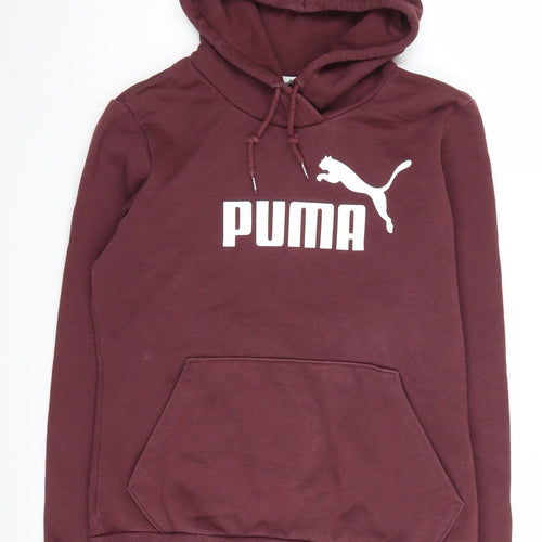 Puma Women's Red Hoodie Size 10 Pullover Logo