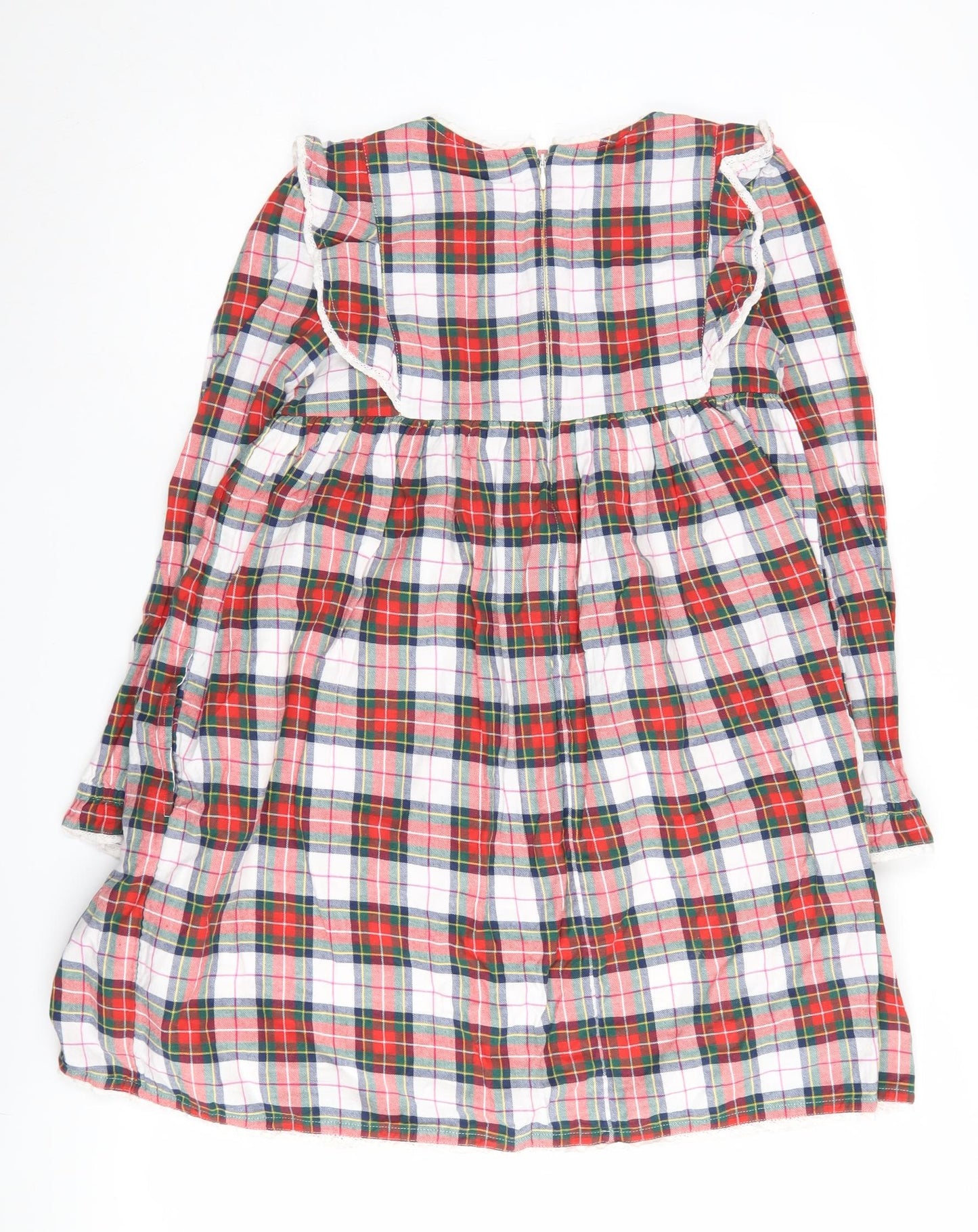 Mini Boden Girls Multicoloured Plaid A-Line Dress 11-12 Years