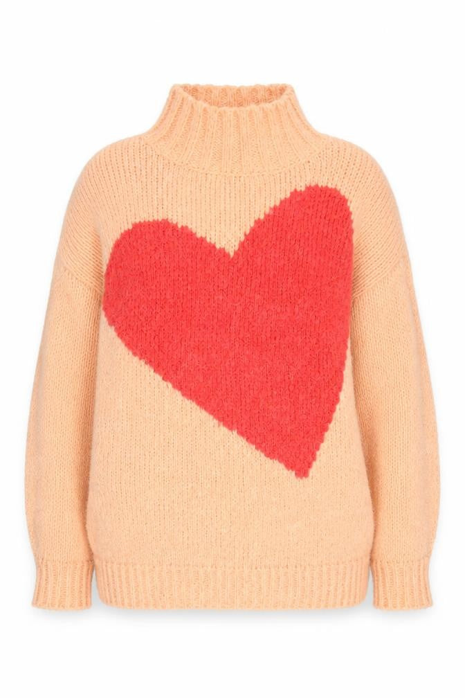 Front view of Monsoon Women's Pink High Neck jumper S