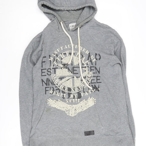 Firetrap Grey Unisex Adults Medium Hoodie Pullover