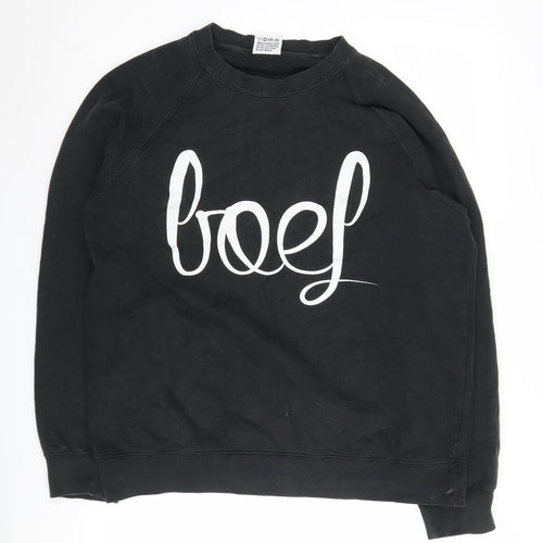 Colourful Rebel Unisex Black Logo Sweatshirt L