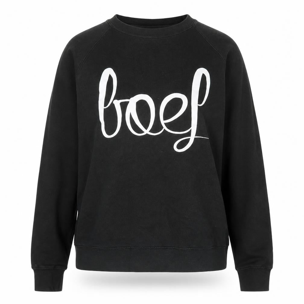 Front view of Colourful Rebel unisex black logo sweatshirt l