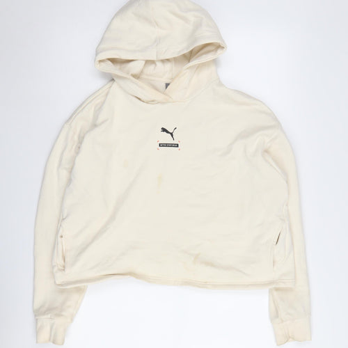 Puma Beige Unisex Adults M Pullover Hoodie