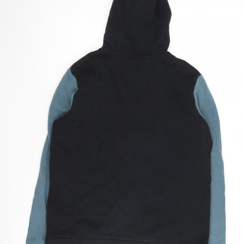 Nike Boys Colourblock Hoodie - Black & Blue, Size L