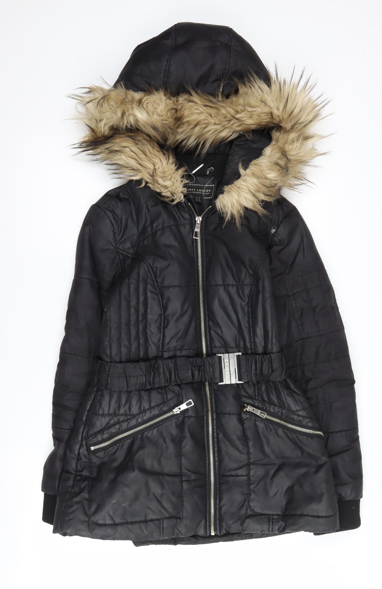 Lipsy London Women's Black Puffer Jacket Size 12