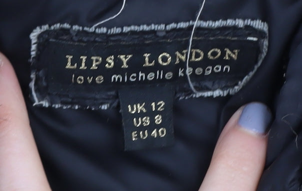 Lipsy London Women's Black Puffer Jacket Size 12