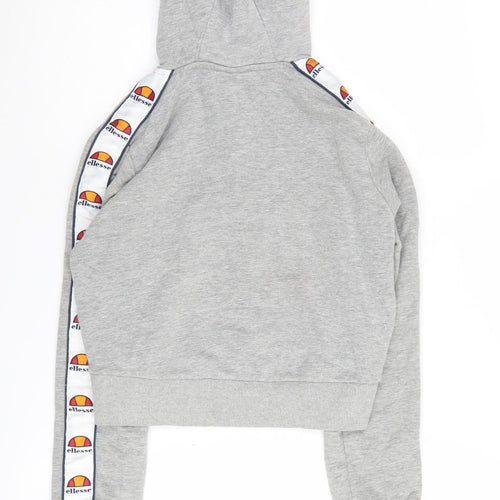 Ellesse Women's Grey Hoodie, Size 6, with Logo Accents