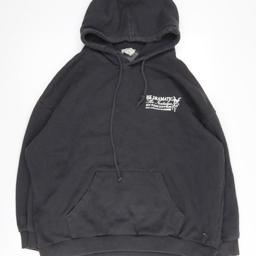Pacific Republic Teens Black Graphic Pullover Hoodie L