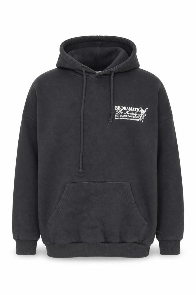 Front view of Pacific Republic Teens Black Graphic Pullover Hoodie L