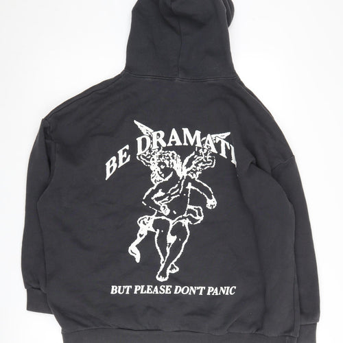 Pacific Republic Teens Black Graphic Pullover Hoodie L