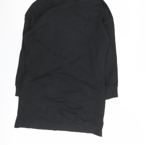 Next Girls Black Graphic Sequin Sweatshirt 8 Years