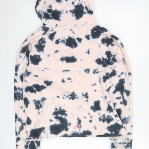 Skechers Girls Pink Tie-Dye Hoodie, 12-13 Years, Logo Accents