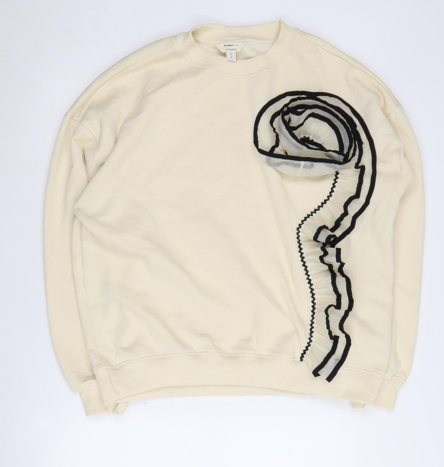 River Island Women’s Ivory Relaxed Sweatshirt M