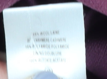 Eastex Women's Purple Wool Cashmere Coat Size 10