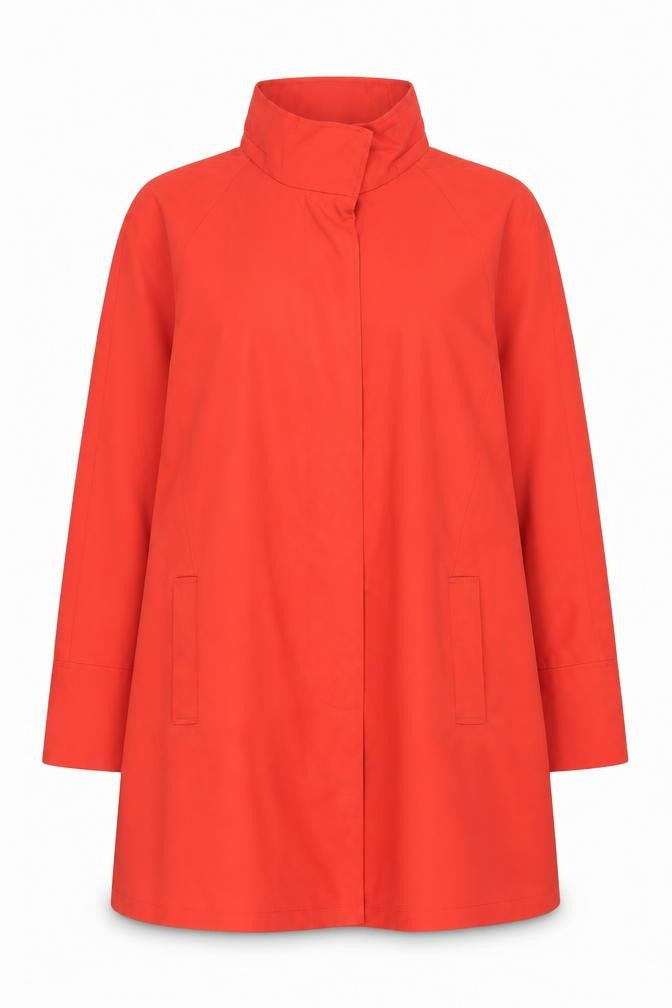Front view of Windsmoor Women's Large Red Long Basic Coat