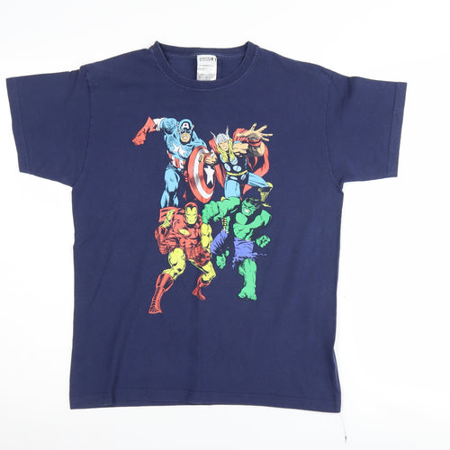 Marvel Boys Blue Superhero Graphic T-Shirt 12-13 Years